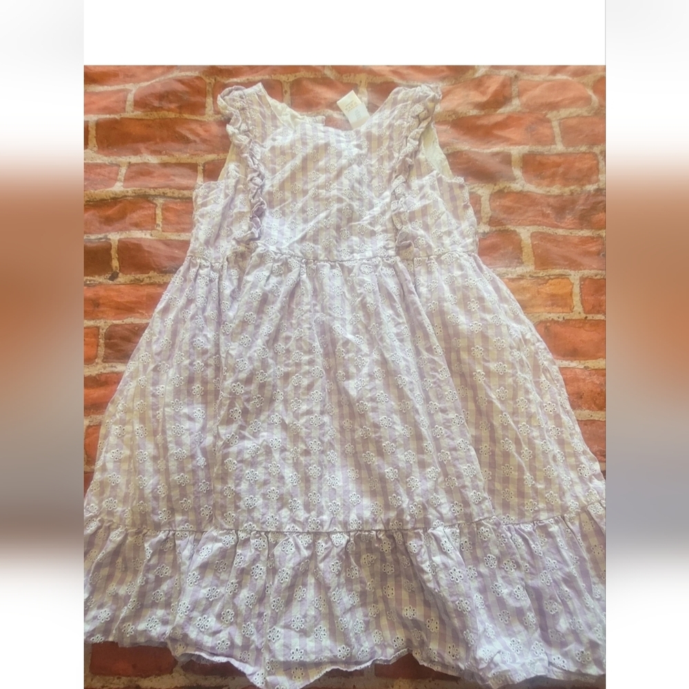 Gymboree Gingham Flutter Dress Sz 10 Spring Easter Light Purple Guc Checkered